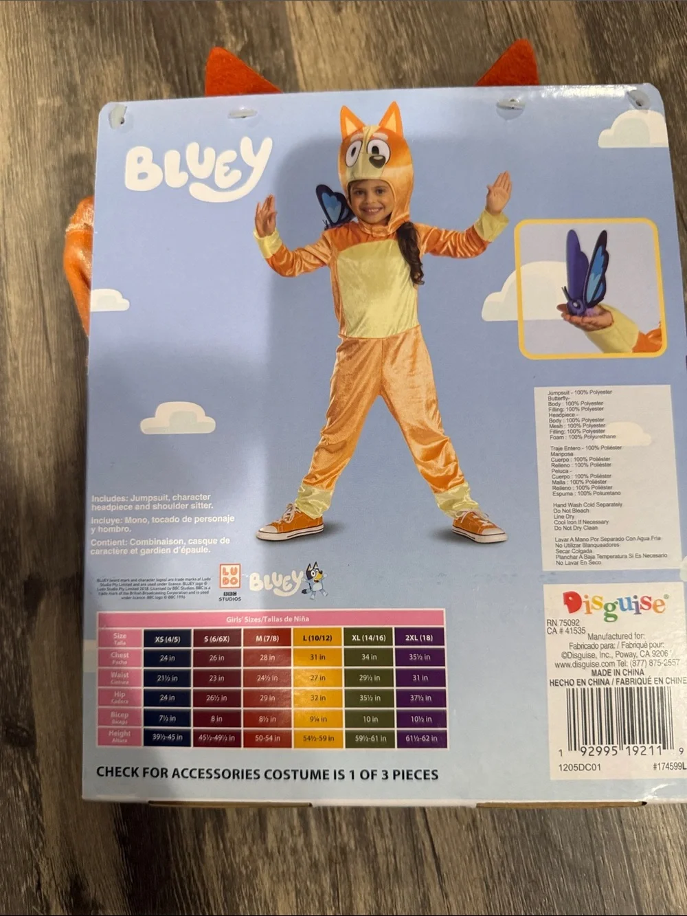 Bluey Bingo With Flappy Butterfly Girls Halloween Costume